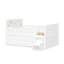Lit double en bois avec lumière DEL, tiroirs de rangement, blanc-2021770392