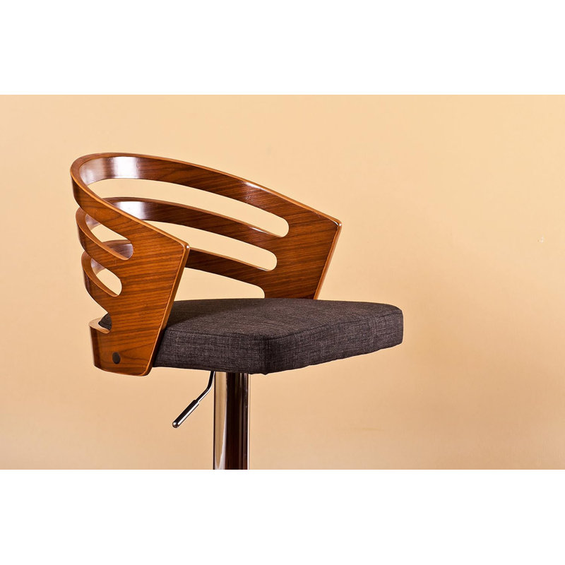 Tabouret de bar pivotant à dossier moderne Modern, Brun / Noir