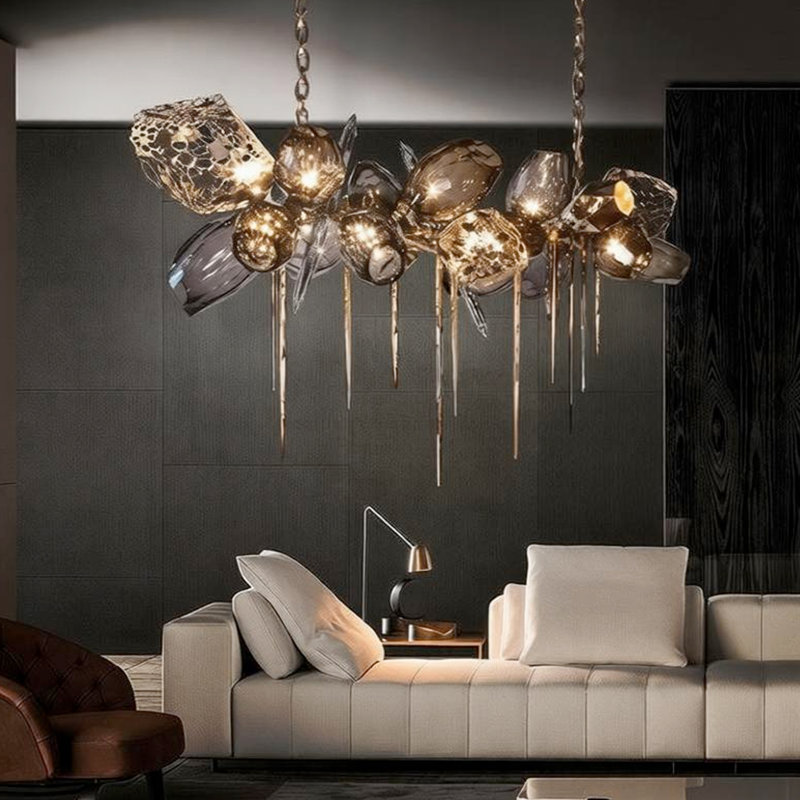 Lustre en cristal de luxe Nordic Light Convient pour la salle à manger, le salon, la cage d'escalier, 22