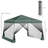 Outsunny Slant Leg Pop Up Canopy Tent With Netting And Carry Bag, Instant Sun Shelter, Tents For Parties, Height Adjustable, For Outdoor, Garden, Patio-110974163