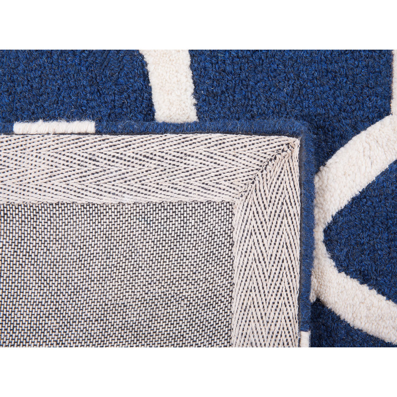 Geometric Wool Hand Woven Area Rug, Rectangle 140 x 200cm