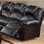 Fauteuil inclinable, fauteuil oscillant en cuir reconstitué noir | Contemporain | Fauteuils inclinables