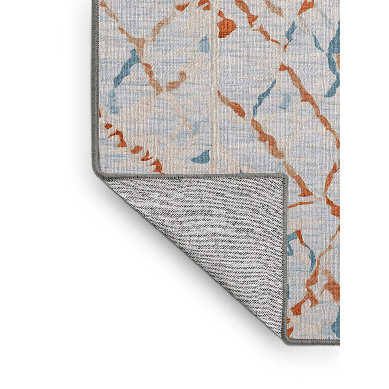 Machine Washable Gray Area Rug, Square 8'