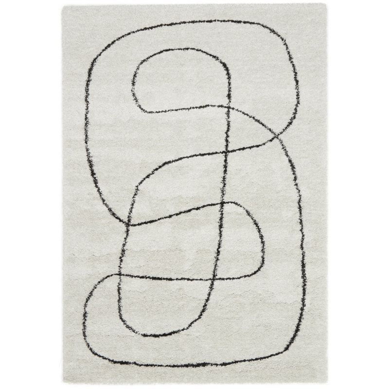 Dejanee Abstract Shag Area Rug, Rectangle 200 x 290cm