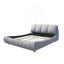 Très grand lit plateforme tapissier très grand avec dossier rembourré surdimensionné et structure en bois massif convenant à plusieurs hauteurs de matelas, gris-481308548-481308547