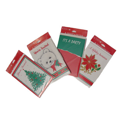 Club Christmas Holiday Party Invitation Cards
