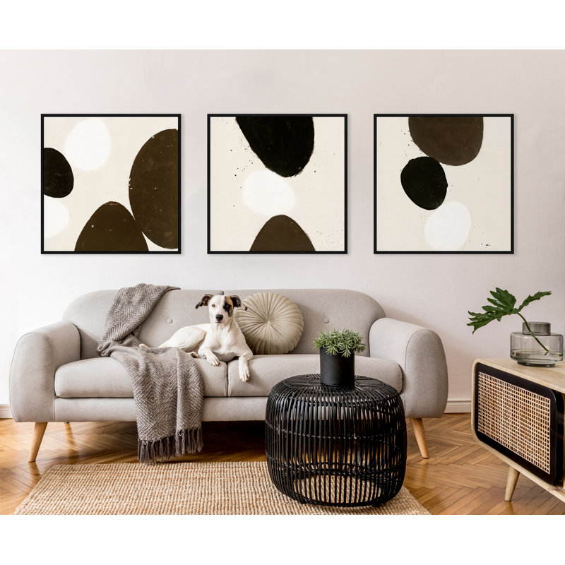«Summer 2022 Simple 3 encadré sur toile» par JB Hall, Cadre flottant noir