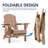 Foldable HDPE Adirondack Chair – Premium Weather-Resistant Patio Seating for All Seasons-449530668