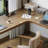 Light-walnut L-Shaped Solid Wood desk-344426704-344426716