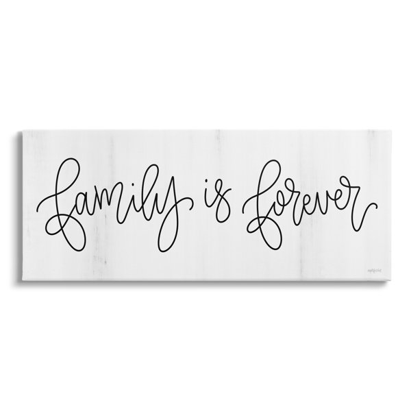 Stupell Industries Family Is Forever Phrase Rustic Pattern Sign by ...