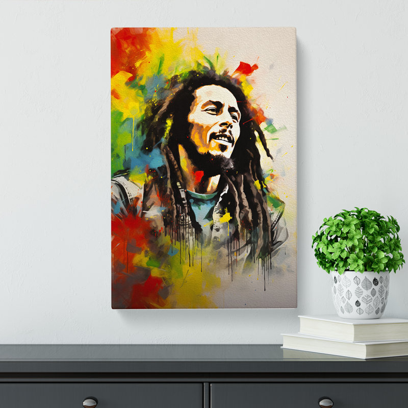 Bob Marley Dadaism - Wrapped Canvas, 50cm H x 35cm W x 3cm D