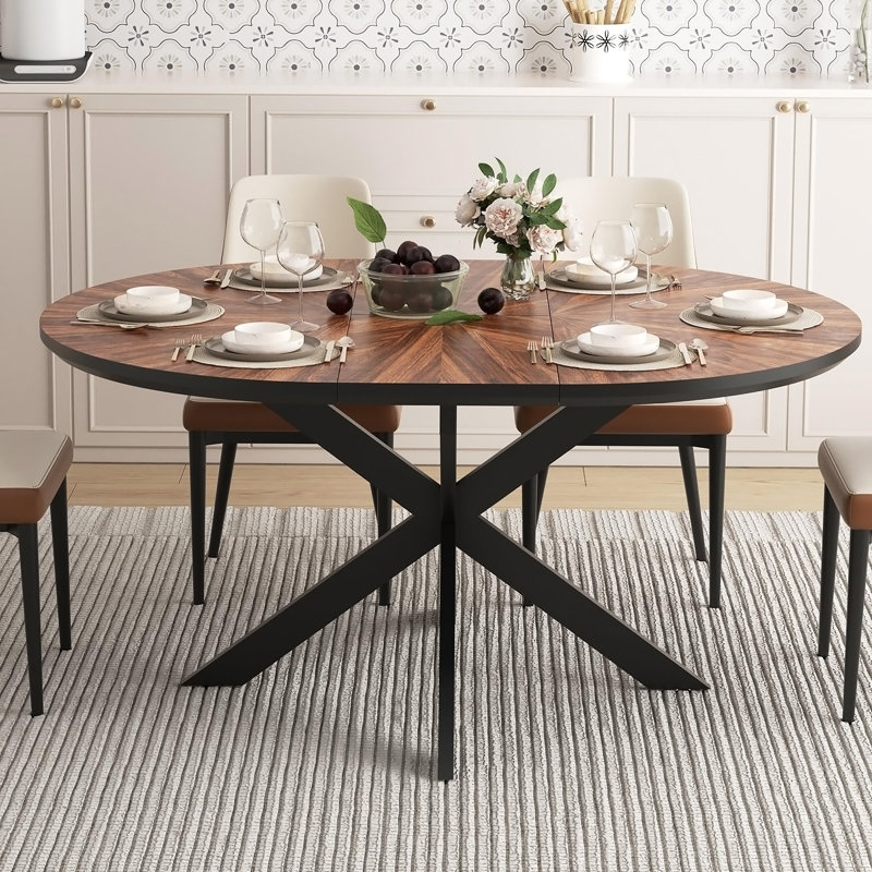 Table de salle à manger extensible 47,2 "-63"