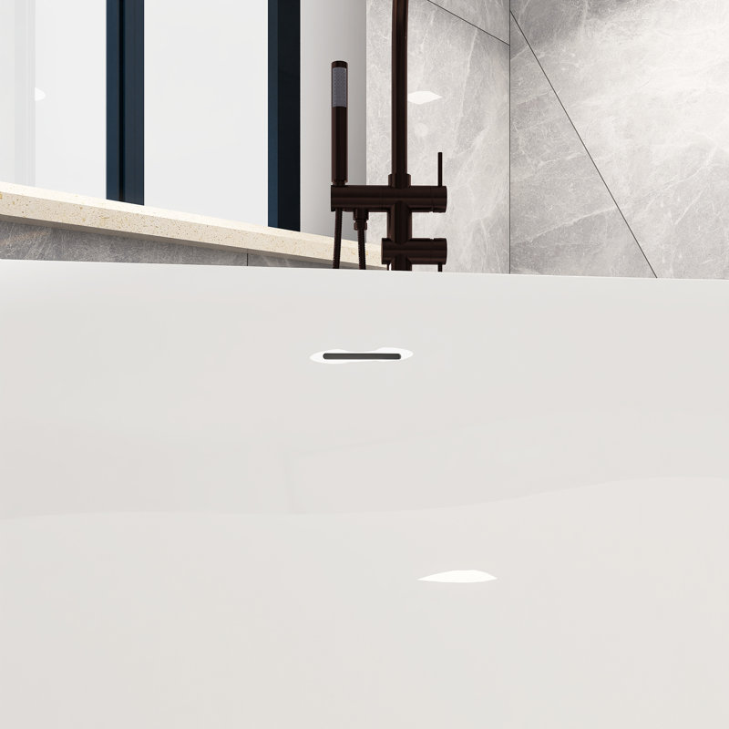 55'' x 27.5'' Soaking Acrylic Bathtub