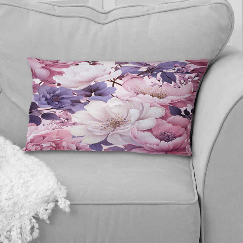 Motif botanique printanier fleurs mauves III - imprimé floral