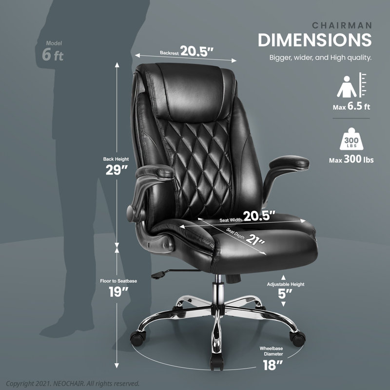 Fauteuil de direction de bureau, Noir