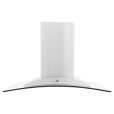 ZLINE 36 in. Convertible Vent Isl& Mount Range Hood in Stainless Steel & Glass (GL9i-36)