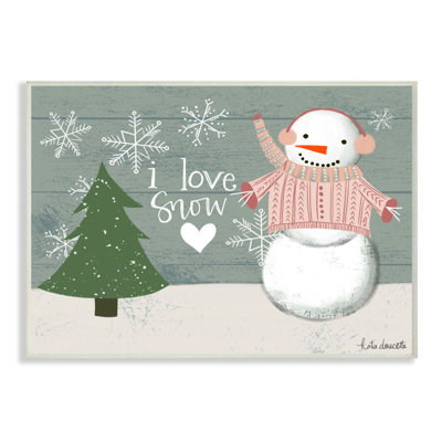 " I Love Snow Snowman "