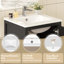Meuble-lavabo moderne de 20 pouces avec lavabo en céramique - tiroir et porte à fermeture en douceur, organisateur double couche et pieds réglables-1334431108-1334431113