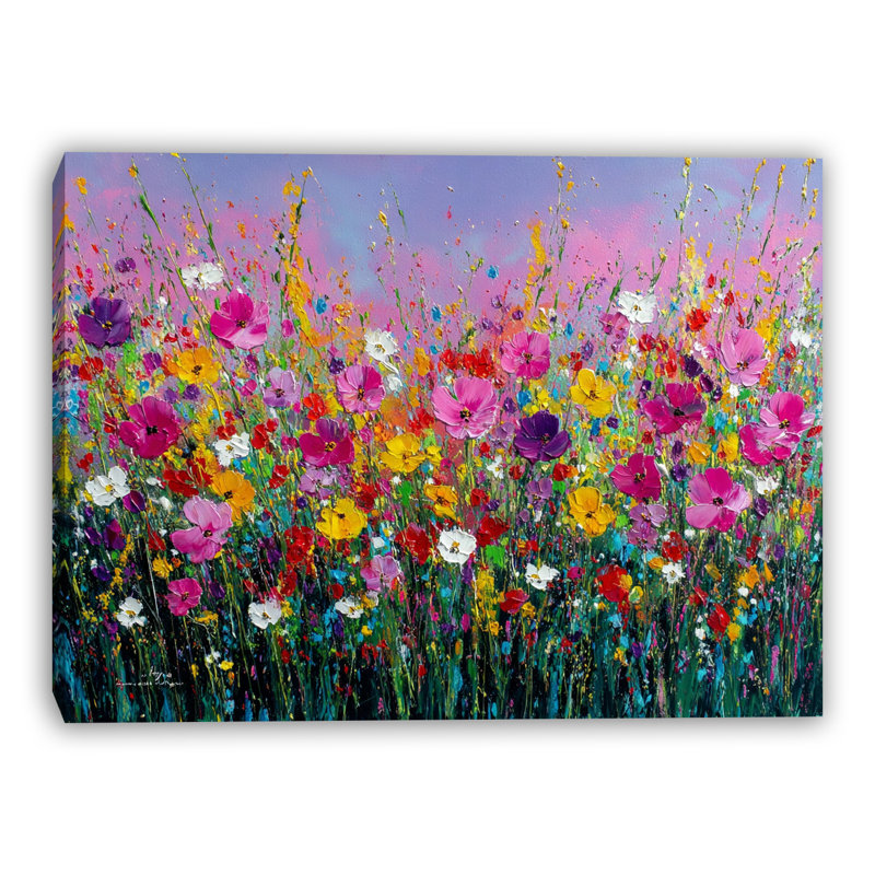 Art mural sur toile tendue Joyful Bloom, H 30 po x l 40 po x P 1,5 po