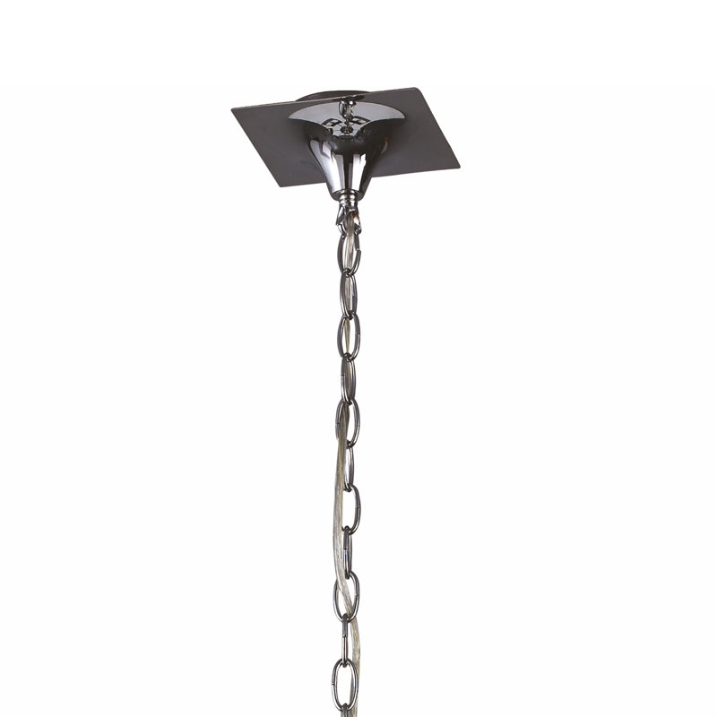 6 - Light Shaded Chandelier, Black