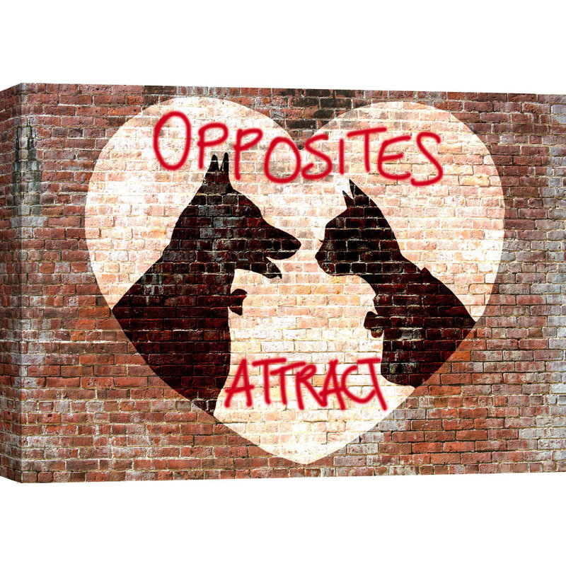 Opposites Attract by Masterfunk Collective - Wrapped Canvas Art Prints, 90cm H x 120cm W x 4cm D
