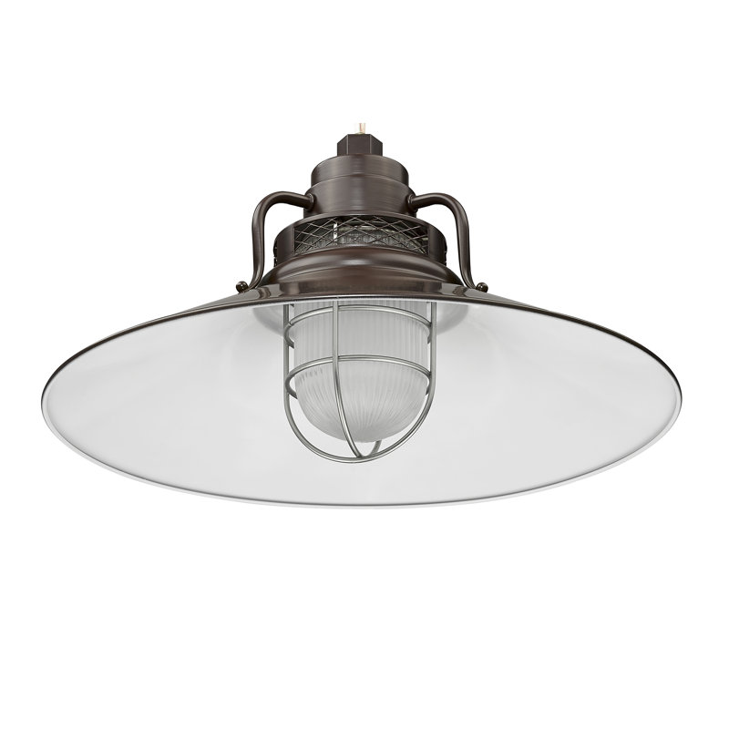 Eliseo 1 - Light Single Pendant, Architectural Bronze, 10" H x 18" W x 18" D