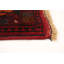 Tapis unique en laine noué à la main rouge de 6 pi 8 po x 9 pi 9 po années 2010 Samora