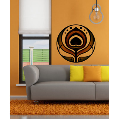 Boho Mandala Heart Wall Decal Bohemian Style Wall Sticker Boho Circle Wall Art, Living Room Decor, Boho Wall Decals For Bedroom-GD511