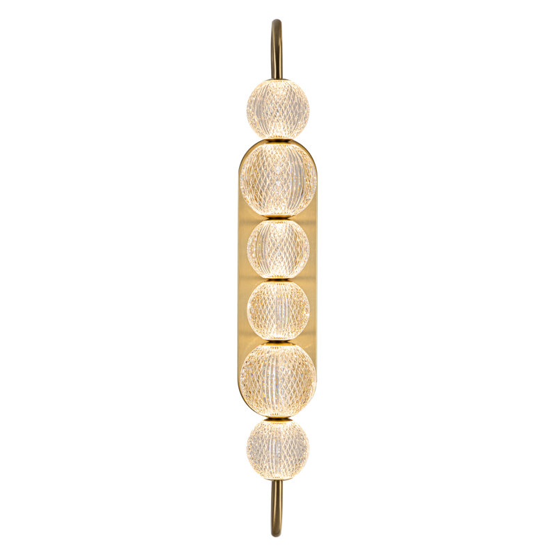 Marni Natural Brass Dimmable 6-Light Vanity Light