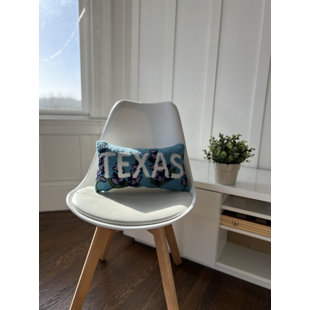 Texas Bluebonnet Wool Hook Petite-Size Throw Pillow