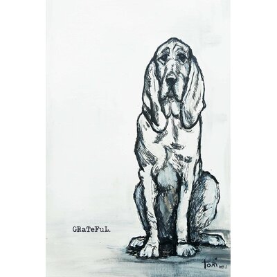 Grateful Hound Dog' by Tori Campisi Painting Print on Wrapped Canvas -  Marmont Hill, MH-TORI-410-C-60