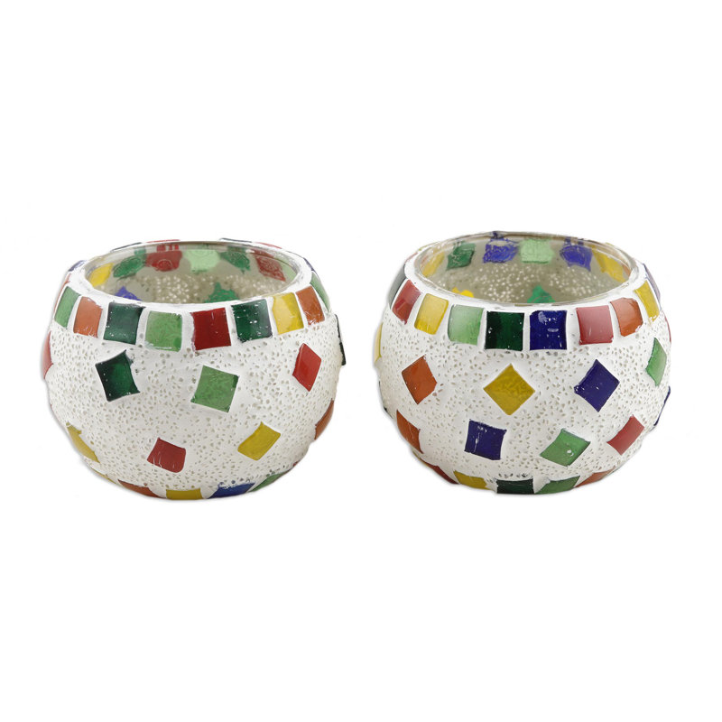2.6'' H Glass Tabletop Tealight Holder
