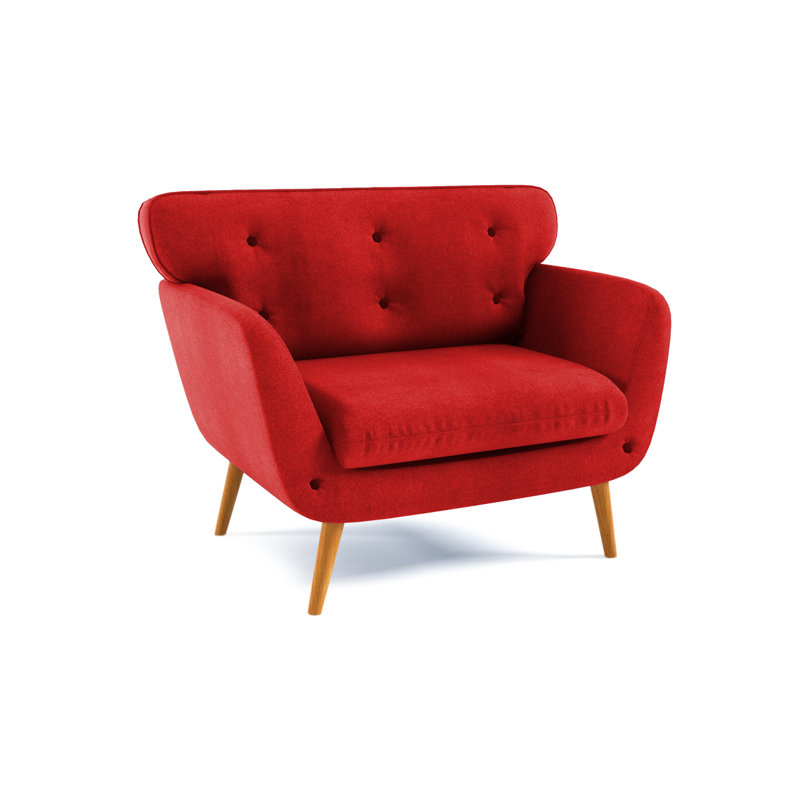 Destini Upholstered Armchair, Red