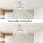 Ventilateur de plafond à profil bas de 66 pouces avec lumières à intensité variable et moteur à courant continu réversible silencieux à 6 vitesses pour l'intérieur-1651871465-1651871464