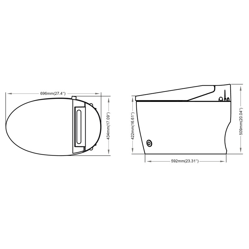 VIBRANTBATH GPF Elongated Bidet Toilet (Seat Included)