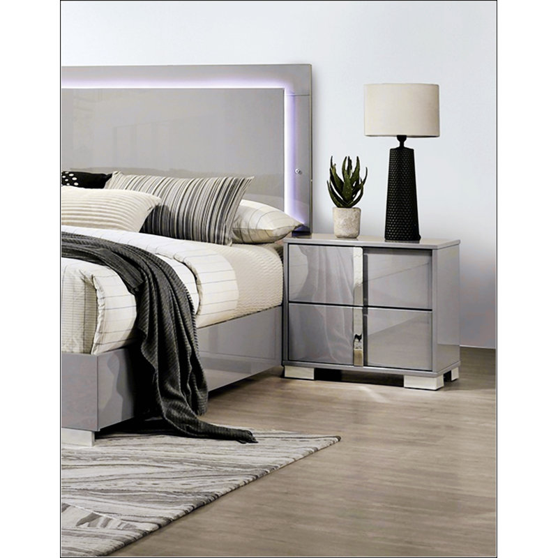 Nightstand With Drawer, Taupe