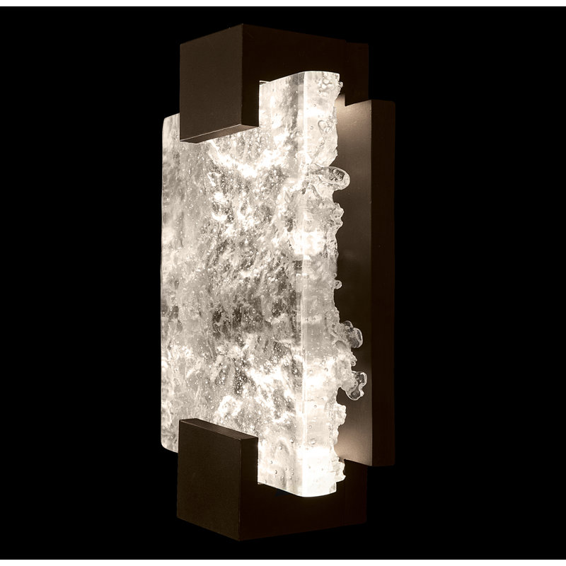 Terra LED Flush Mounted Sconce, Clear, 11.75" H x 6.25" W 