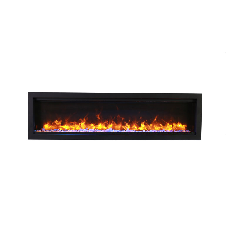 Amantii 100inch Symmetry Bespoke Electric Fireplace, wifi enabled, bluetooth speakers, outdoor approved