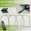Protection pour plantes de jardin 9 pi x 4 pi - cage de culture avec 3 portes à fermeture à glissière, manchon de rangement, 6 ancrages au sol, étui de protection pour jardins et piquets,