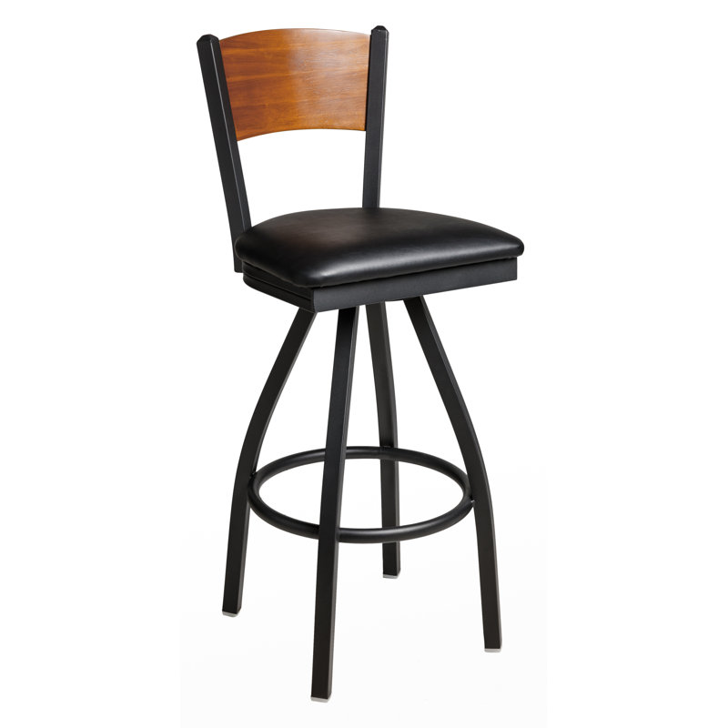Dale Swivel Upholstered Counter Stool with Metal Frame