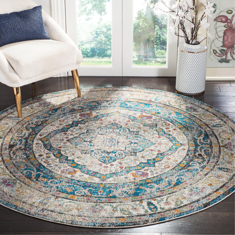 Bruckmann Performance Oriental Rug, Round 6'5"
