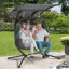 Fauteuil balançoire surdimensionné avec auvent réglable