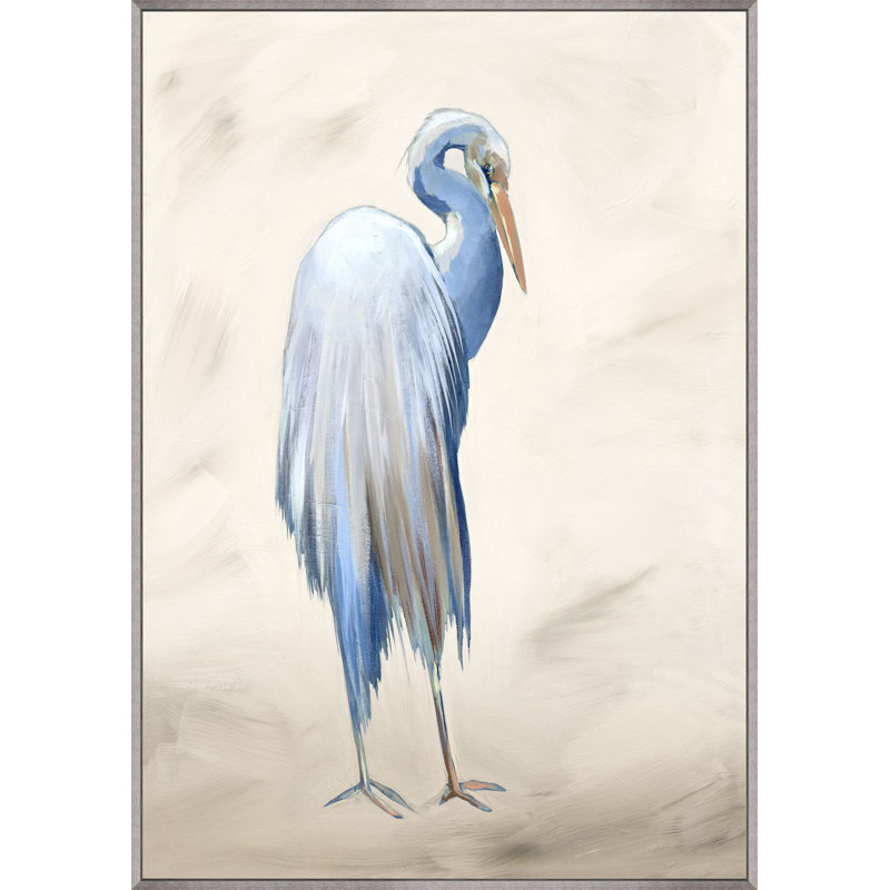 «Morning Bird 1» par Lillian August - peinture sur toile à cadre flottant