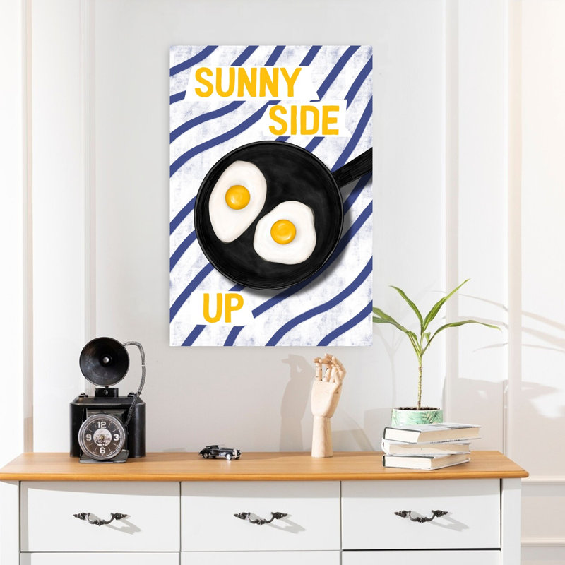 «Sunny Side Up Eggs», art mural classique, H 24 po x l 16 po
