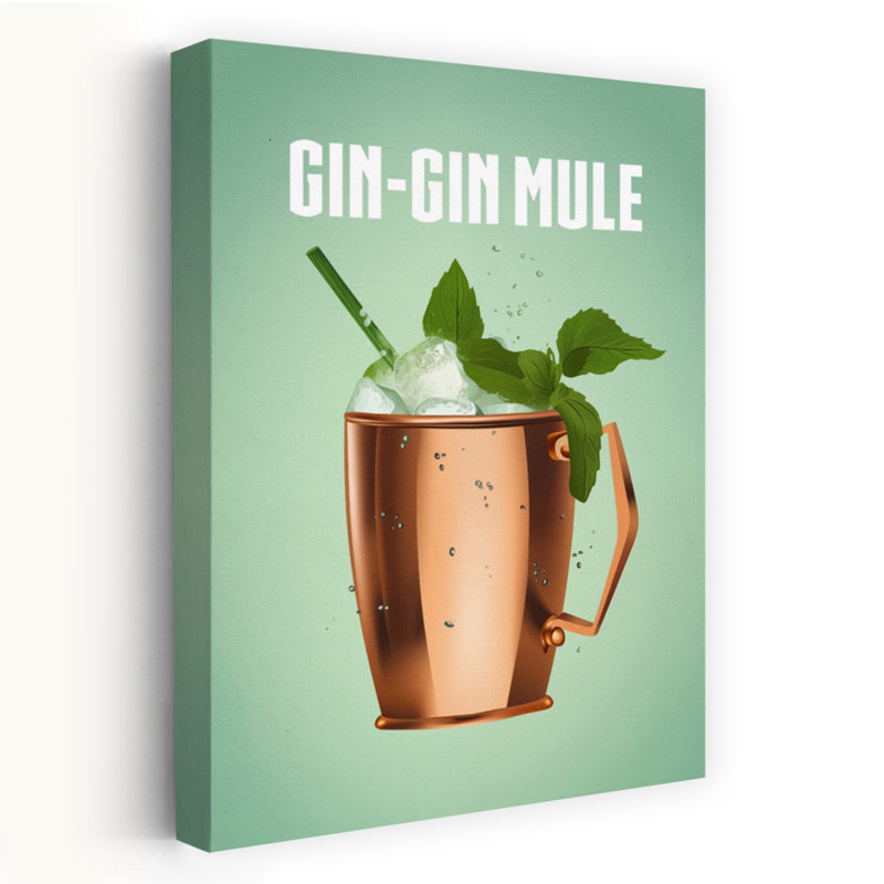 Refreshing Gin Mule 1 Piece Wrapped Canvas Wall Art, 91.44 cm H x 60.96 cm W