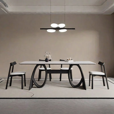 Italian style simple rectangular dining table sets