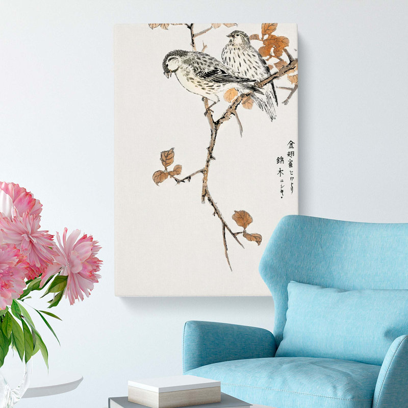 Siskin Birds - Wrapped Canvas, 76cm H x 50cm W x 3cm D