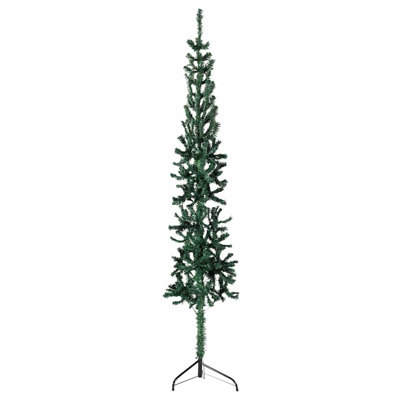 Christmas Tree Decoration Slim Artificial Half Xmas Tree with Stand