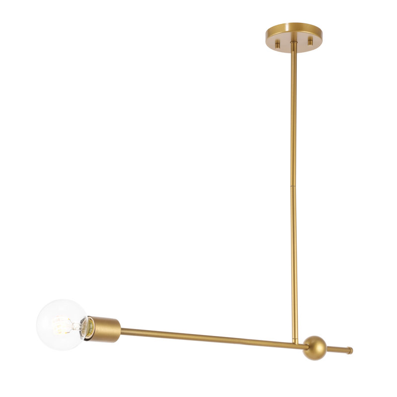 Luminaire suspendu à 1 lumière Fredricks, Laiton