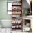 Red 6-Tier Rolling Cart Gap Kitchen Slim Slide Out Storage Tower Rack with Wheels-104579785